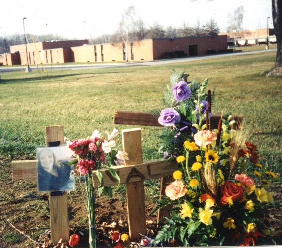 Crosses Val's Friends Put @ Intersection Oct. 2001